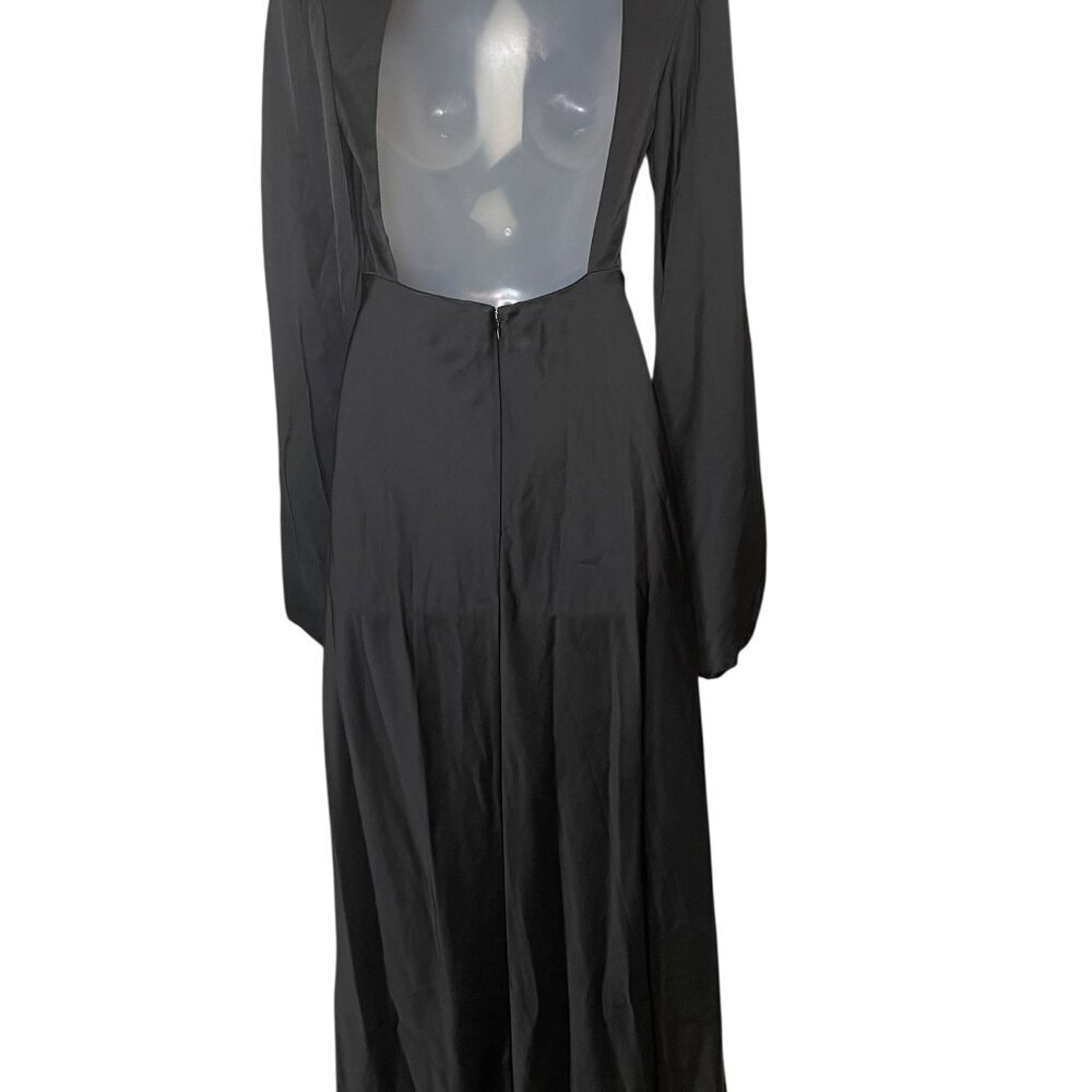 Significant Other Demi Backless Long Sleeve Gown Black Size 4 - Picture 4 of 8